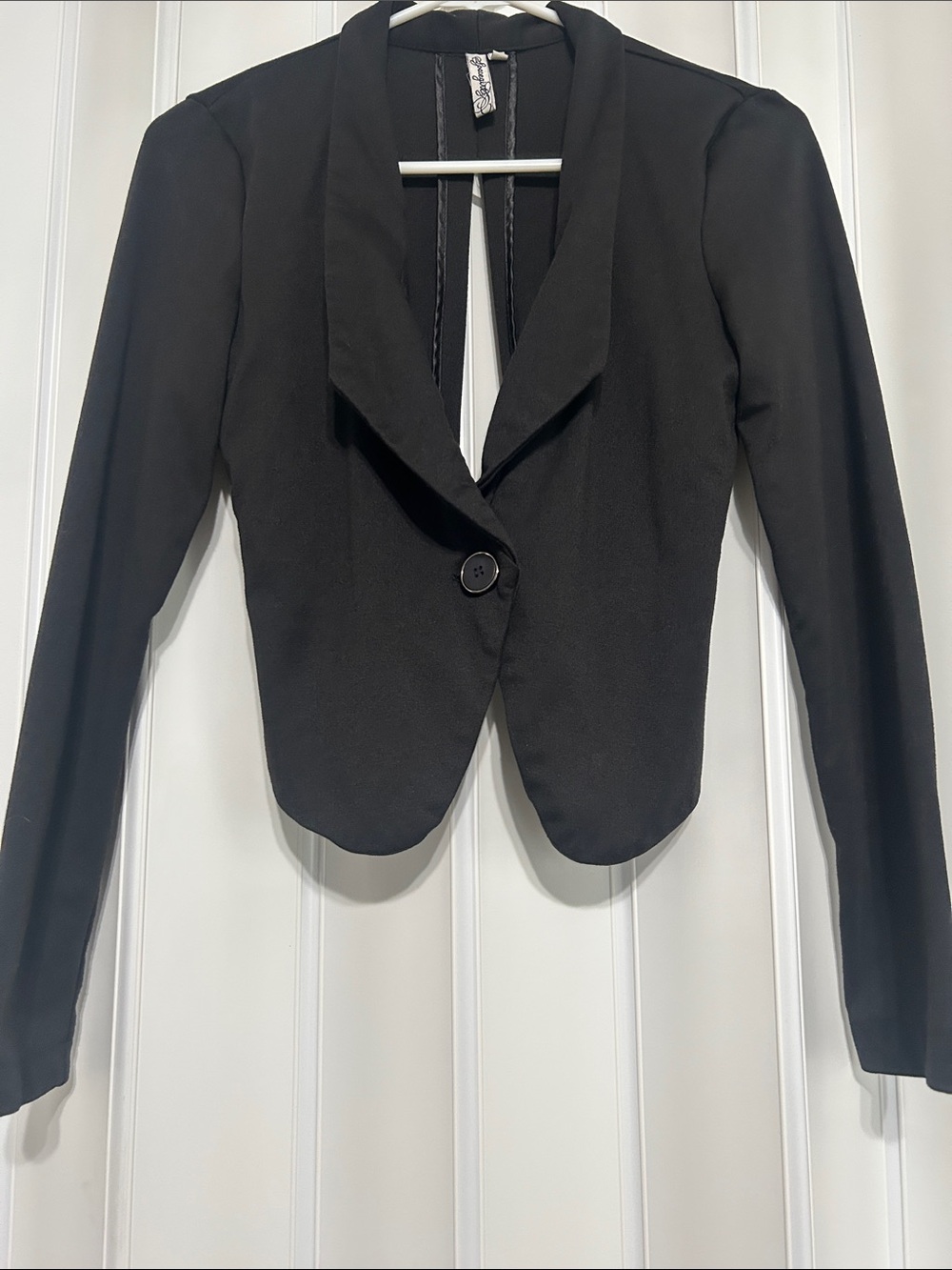 🖤 Spacegirlz Black Open-Back Blazer | Cutout Detail | Size Small